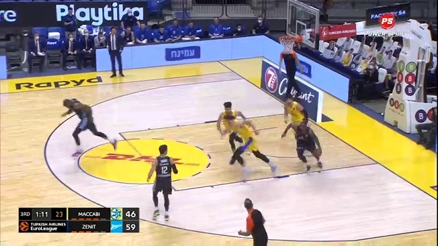 Basketball: Zenit beat Maccabi Tel Aviv 78-72 in Euroleague