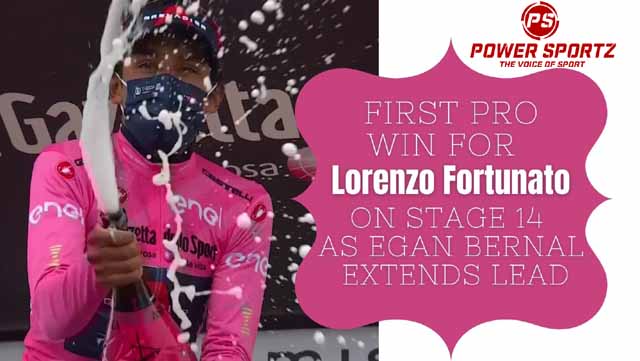 Cycling News : First pro win for Lorenzo Fortunato on Stage 14 as Egan Bernal extends lead