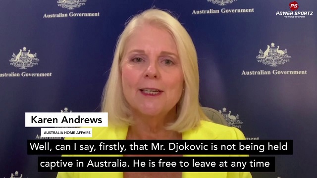 Tennis News : Djokovic is not being held captive - he is free to leave- says Minister