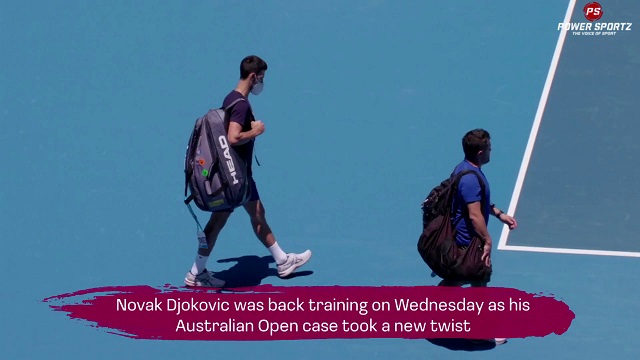 Tennis News : Novak Djokovic trains as visa case takes new twist with COVID admission